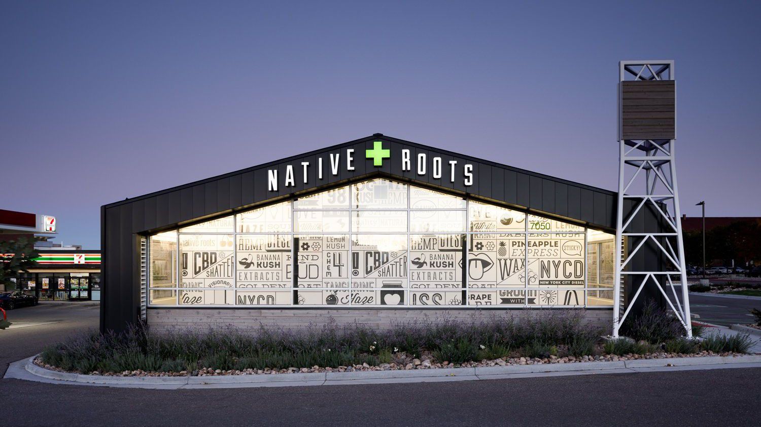 Native Roots Dispensary Tower